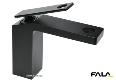 Змішувач води FALA для умивальника "NOIR 1" з кульовим регулятором, латунний(DW)