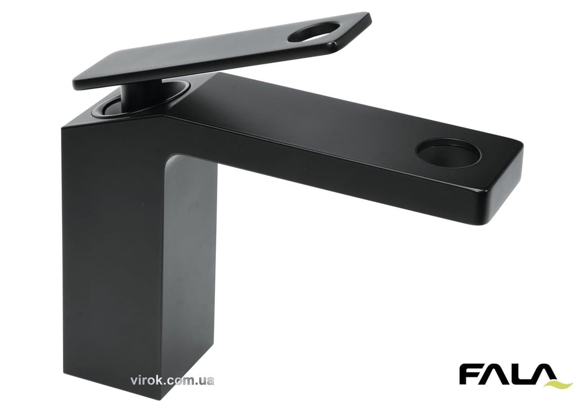 Змішувач води FALA для умивальника "NOIR 1" з кульовим регулятором, латунний(DW)
