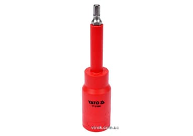 Головка торцева 6-гранна електрика YATO : квадрат 1/2" HEX 5 х 120 мм, VDE до 1000В (DW)