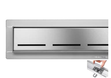 Трап підлоговий для душу з нержавіючої сталі "LINE" FALA; 80х 7х 7 см, сифон h= 52 мм [6]