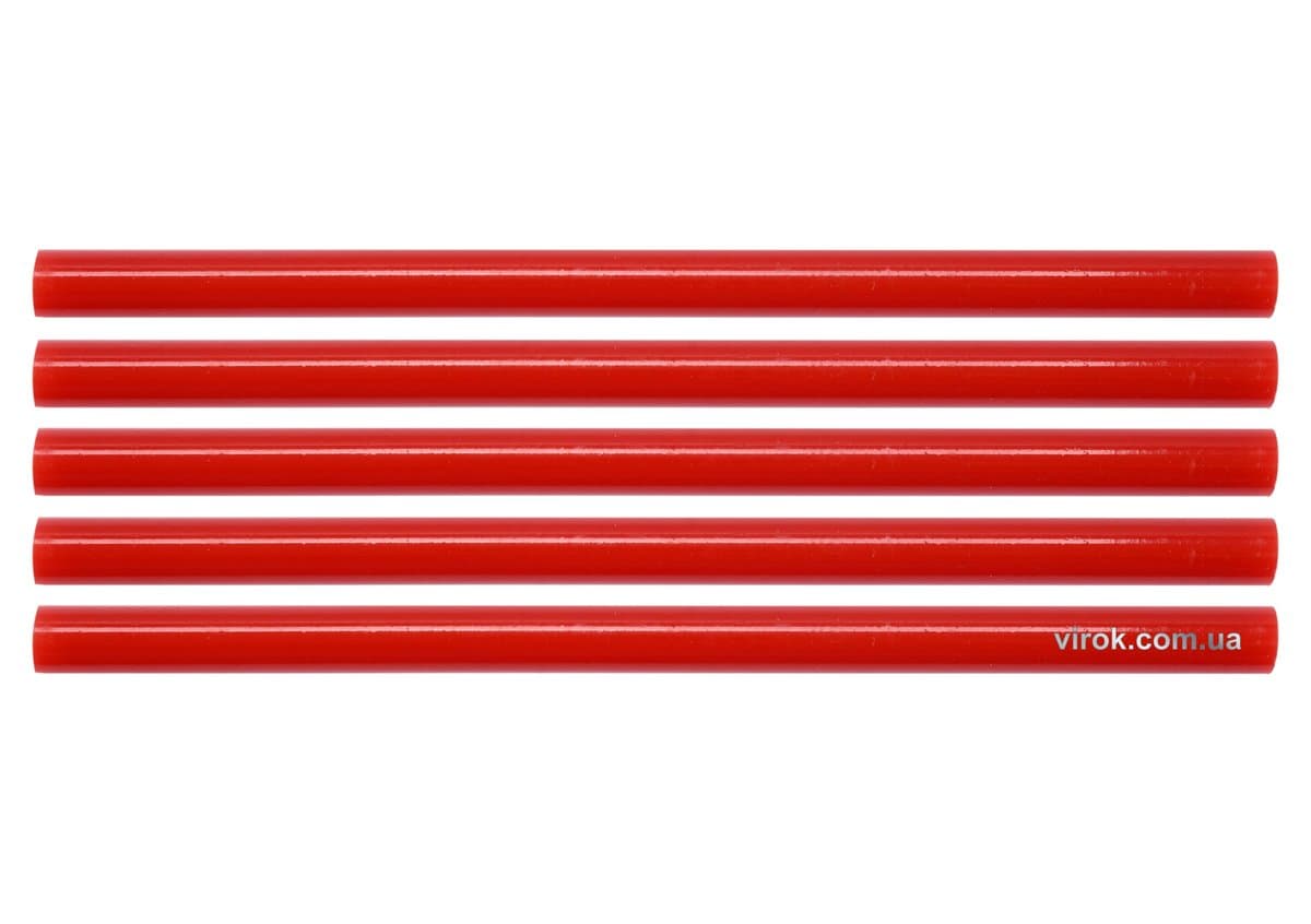 Стержні клейові YATO Ø=11,2 х 200 мм, червоні .уп. 5 шт. [40/120]