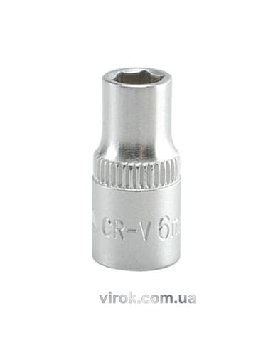 Головка торцева 6-гранна YATO : квадрат 1/4", М= 6 мм, L= 25 мм [24/240/400]