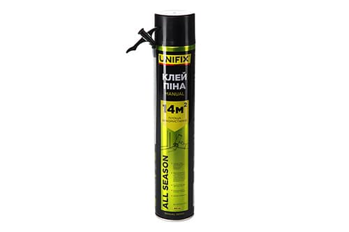 Клей-піна монтажна ручна 850мл 14м² UNIFIX