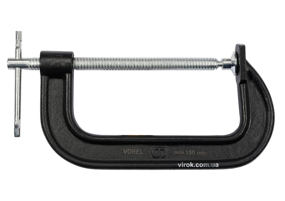 Струбцина з гвинтовим затиском "G" подібна VOREL; l= 150 мм [18]