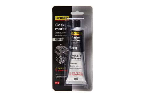 Герметик прокладок силіконовий високотемпературний чорний 85г UNIFIX