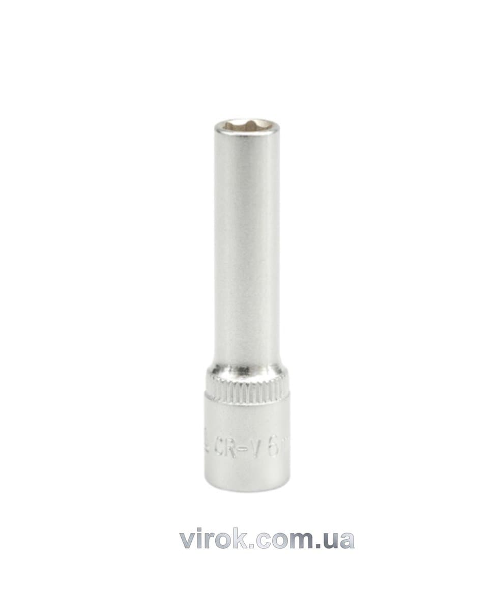 Головка торцева 6-гранна YATO : подовжена, квадрат 1/4", М= 6 мм, L= 50 мм [24/240/480]