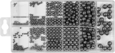 Кульки сталеві YATO різних розмірів Ø= 3/32”- 13/32”, 470 шт. [5/20]