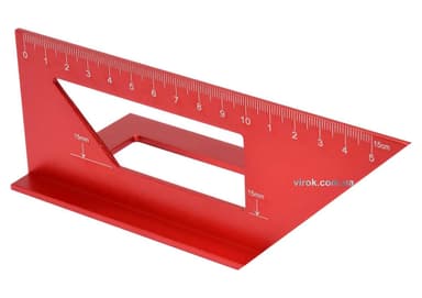 Кутник "японський" алюмінієвий YATO до кутів 90° і 45°, l= 150 мм [25/100]