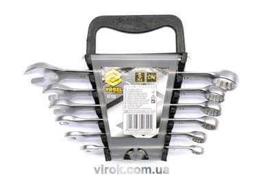 Ключі ріжково - накидні VOREL Cr-V, М 8-17 мм, Набір 6 шт. [4/40]