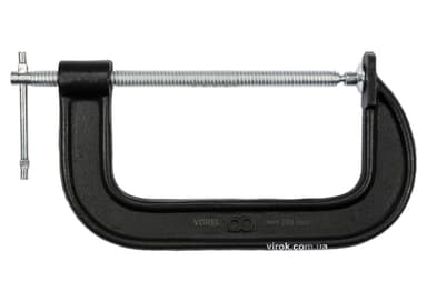 Струбцина з гвинтовим затиском "G" подібна VOREL; l= 200 мм [10]