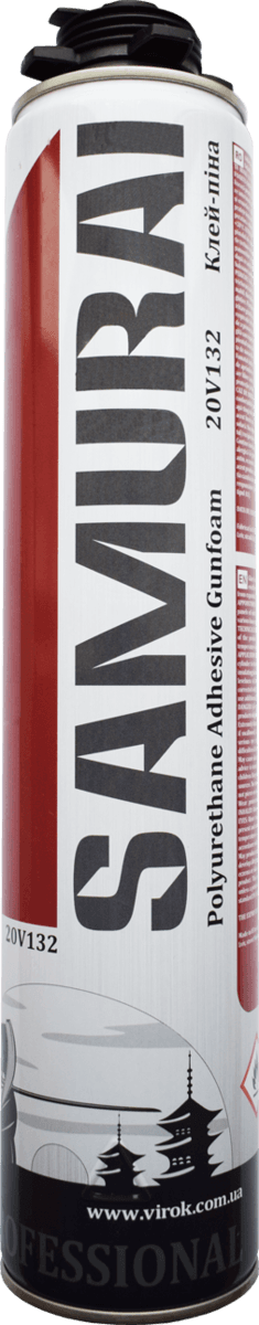 Клей-піна SAMURAI Premium Polystyrol FixFoam 877, 750ml UKR ,900г