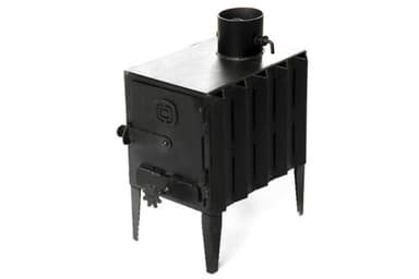 Пічка-буржуйка з радіатором 4кВт, 350х250х460мм СИЛА