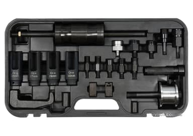 Знімачі форсунок, інжекторів YATO ударні, з насадками, сумісні з BOSCH,DELPHI,DENSO,SIEMENS, 22 шт