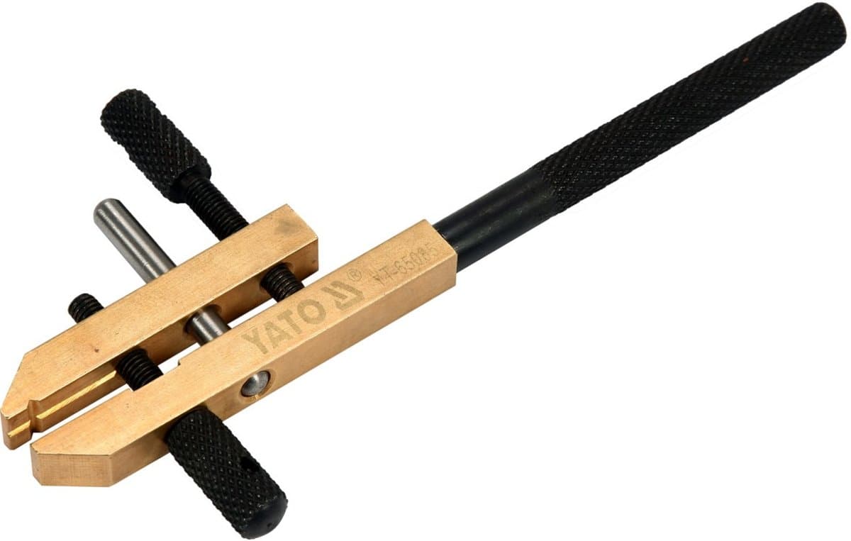 Лещата ручні латунно-сталеві YATO: губки- 10 мм, розвід губок- 13 мм [12/48]