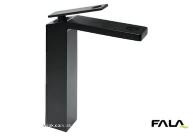 Змішувач води FALA для умивальника високий "NOIR 1" з кульовим регулятором, латунний(DW)