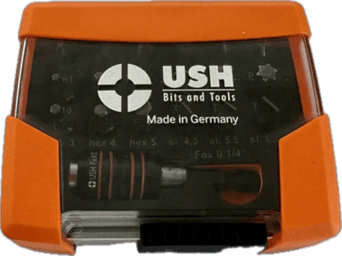 Насадки викруткові USH Industry: з магнітним тримачем, PH, PZ, SL, Torx, HEX, 19 ел
