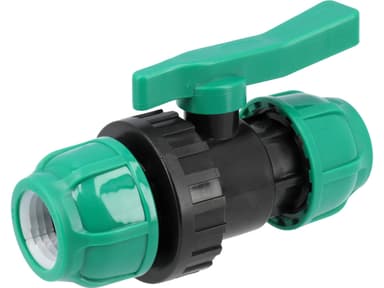 Кран кульовий до водяних пластикових труб Ø= 32 мм FLO з поліпропілену, для тиску 16 Bar [30/60]