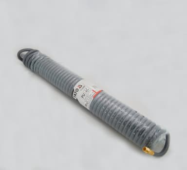 Шланг пневмат.спіральний поліурет.YATO з різьбовим з'єднанням (для ОККО);Ø= 8/12мм,тиск≤12 Bar,l=10м