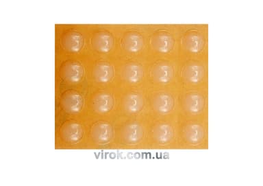 Прокладка силіконова самоклеюча під меблі VOREL, 10мм, набір 20шт [32/576]