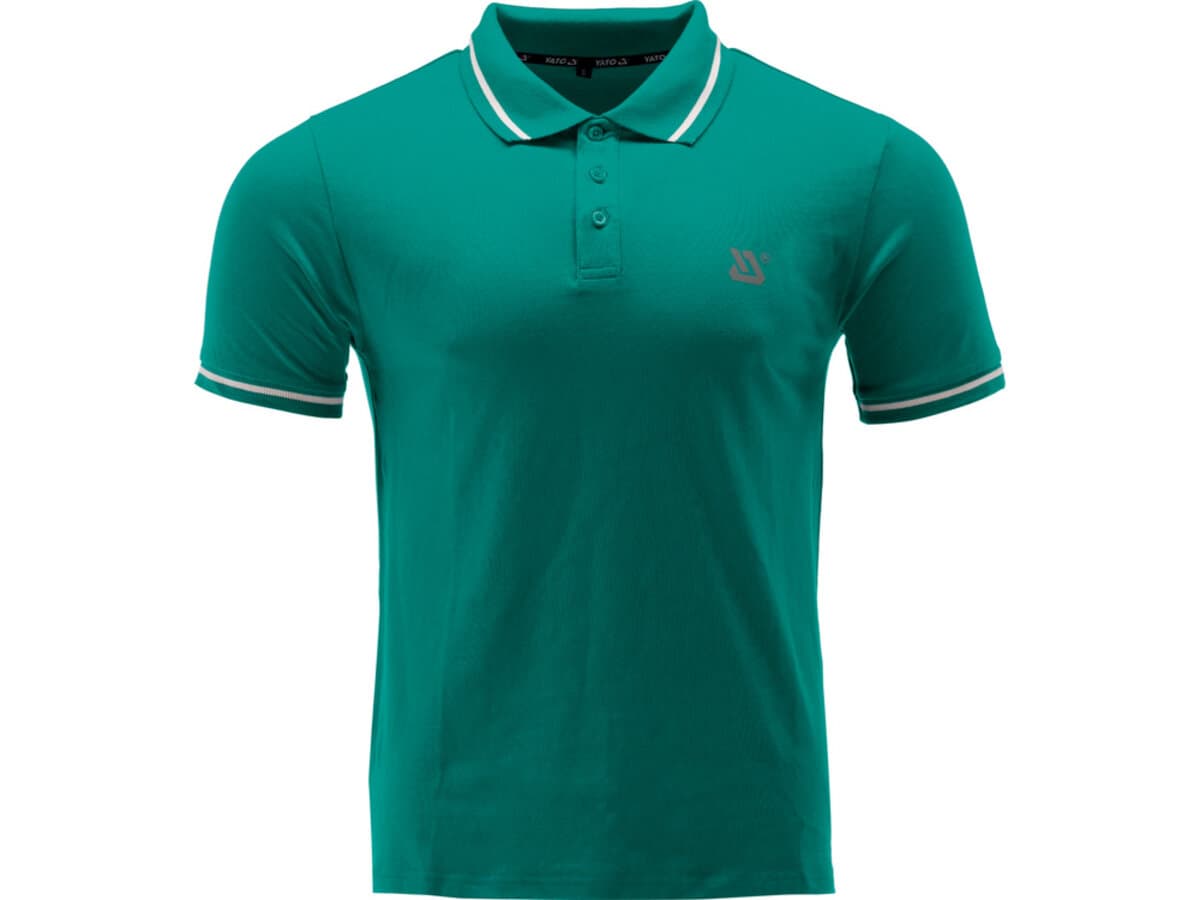 Футболка ПОЛО зелена YATO, розм. 3XL/ вис- 82 см х шир- 65 см, 100%- бавовна [40]