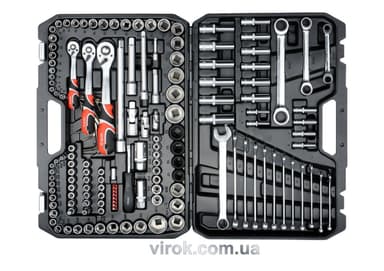 Набір головок торцевих YATO : квадрат 1/2", 3/8", 1/4" з інструментами, насадками. 150 шт. [2]