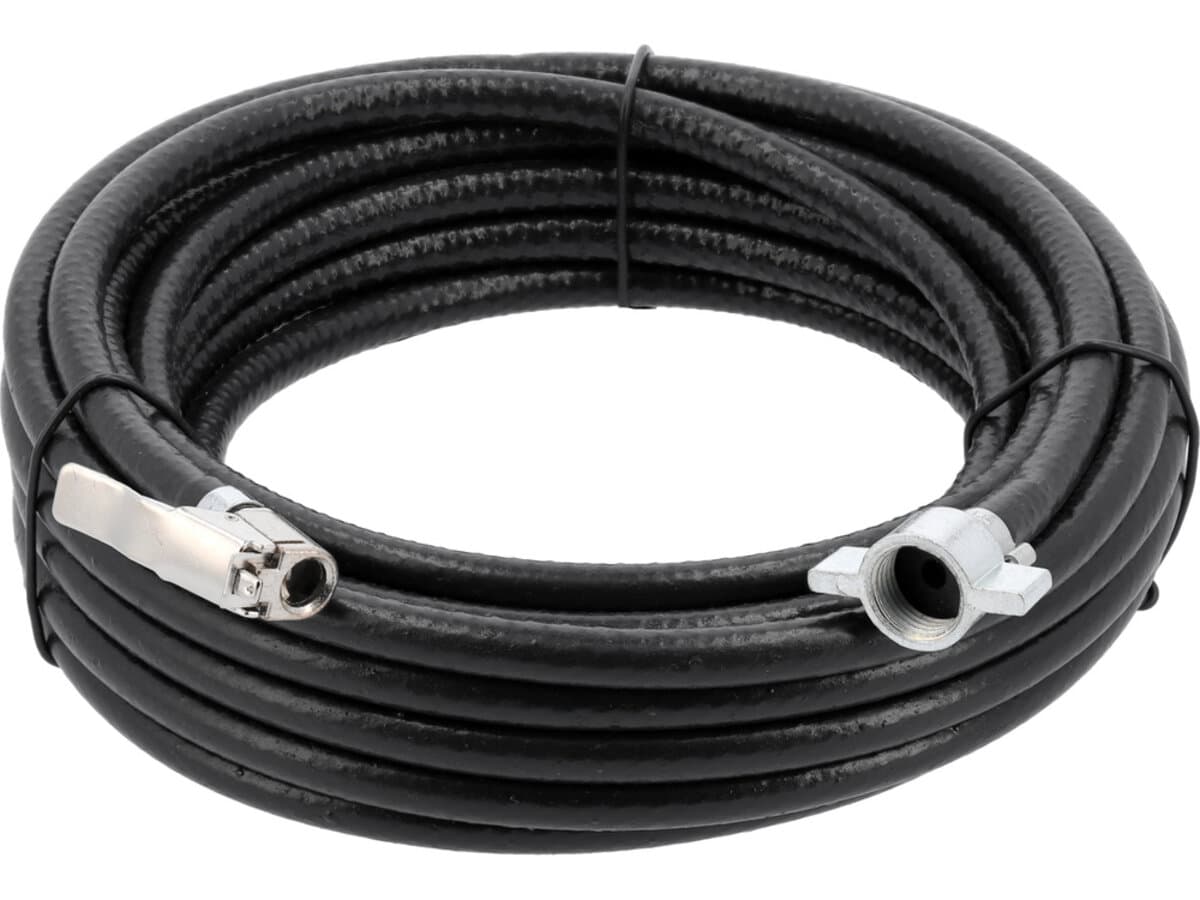 Шланг пневматичний ПВХ для накачки коліс в автомоб YATO; Ø=6/10мм, роб тиск 10Bar, l=8м, гвин М16[8]