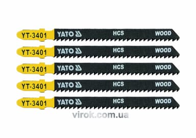 Полотно для електролобзика (дерево-пластик) YATO : L= 100 мм. [50/250]