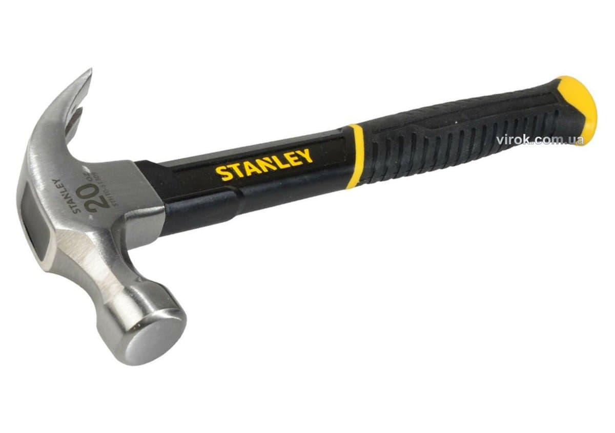 Молоток столярний STANLEY "Fiberglass" : M= 570 г, з скловолоконною ручкою DW