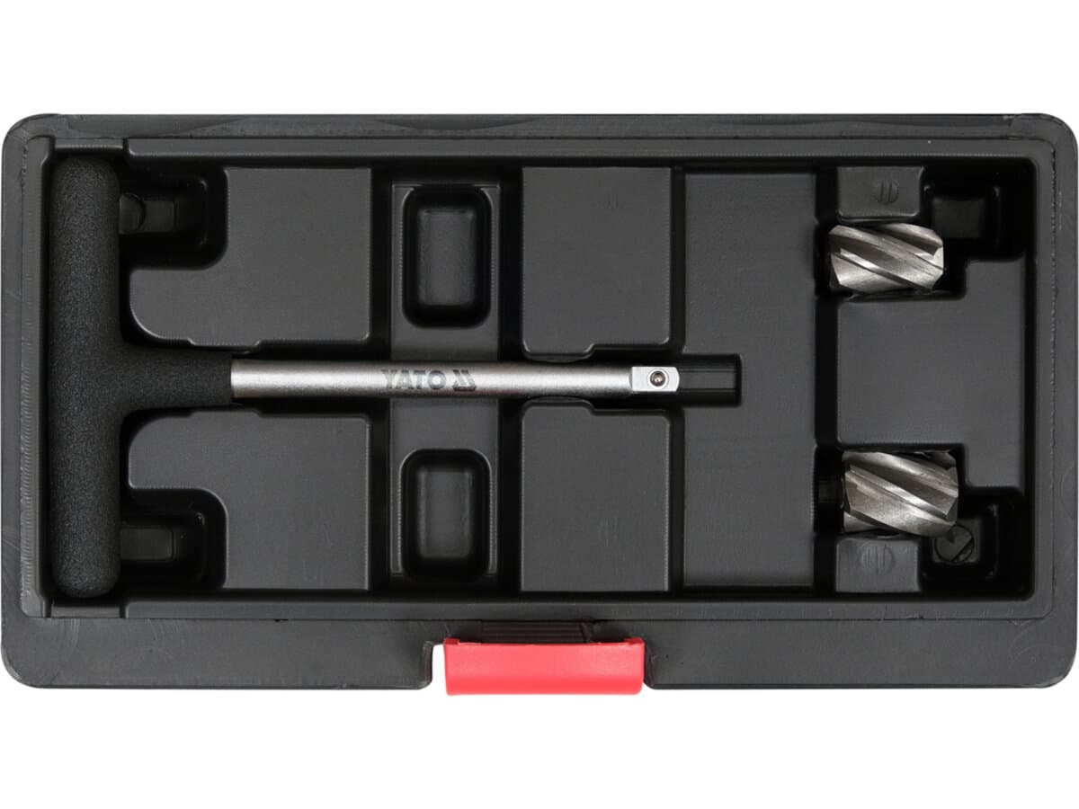 Фрези для гнізд датчиків ABS YATO, з тримачем- 1/4", Ø= 15х23 і 18х23 мм, кпл. 3 елем. [50]