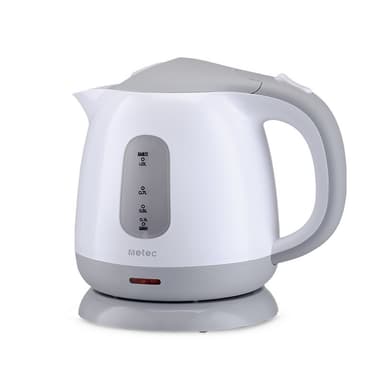 METEC Електрочайник EK-01PWG 1л, 900-1100Вт, корпус пластик, біло-сірий