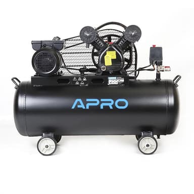 APRO Компресор двоциліндровий пасовий OFBD-100 8 Бар 2.2 кВт 402 л/хв 100 л (2 крана) + Олива 0,5 л