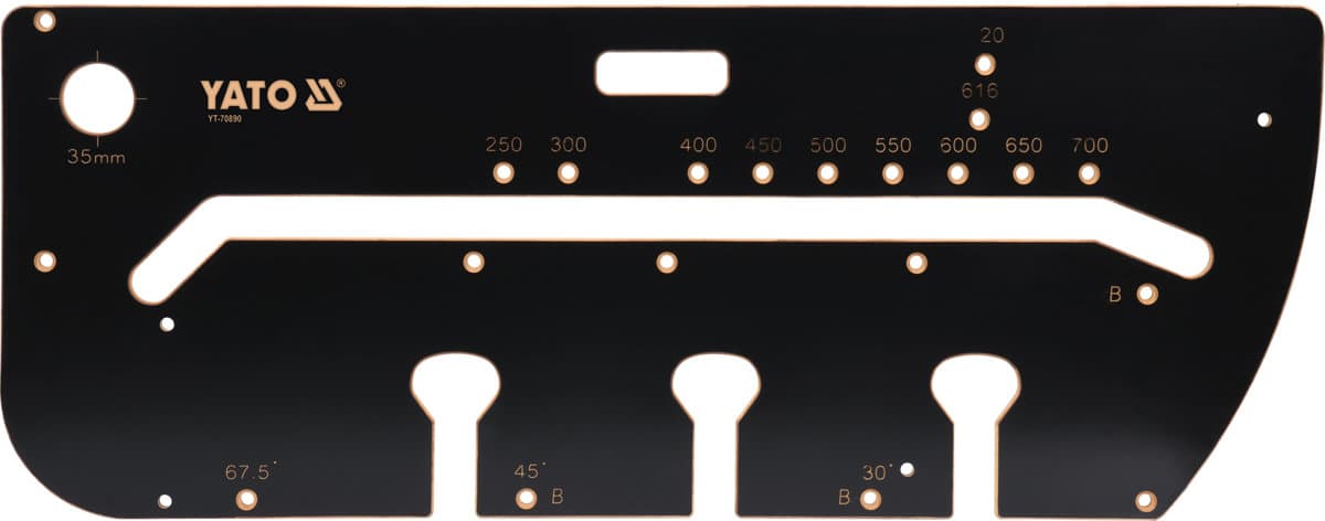 Шаблон для сполучень кухонних стільниць YATO, 1000х 390х 53 мм, макс. відстань- 700 мм [5]