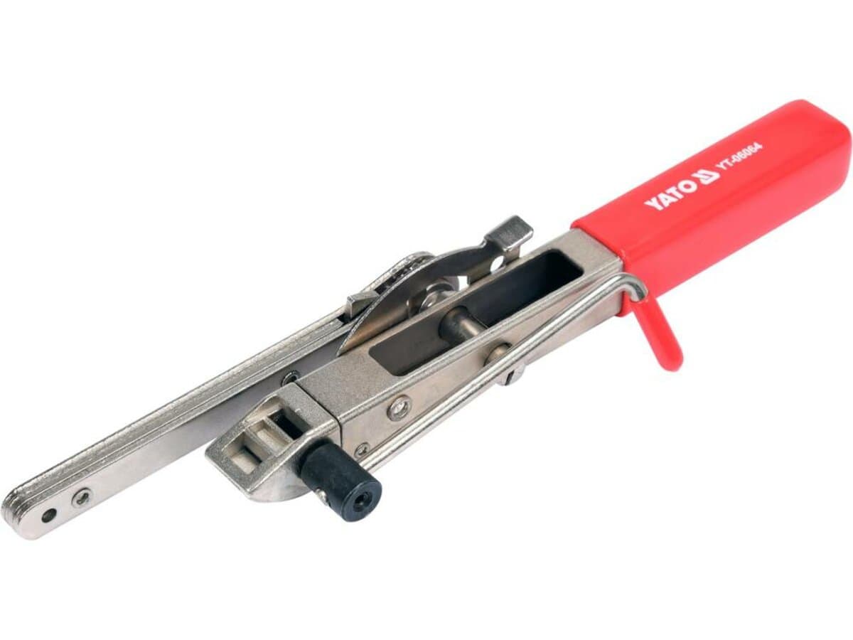 Щипці для хомутів з храповим приводом на кожухи шарнірів YATO зі смугою до 10 мм [6/36]