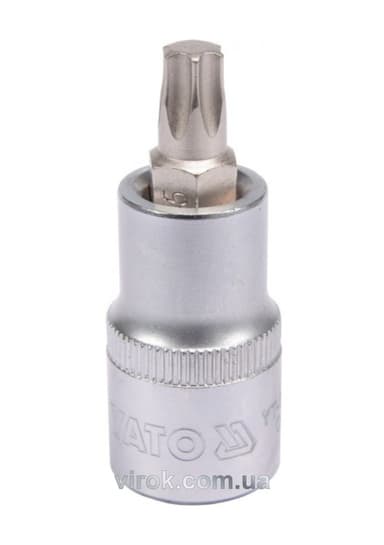 Головка торцева YATO квадрат 1/2 "TORX" Т45, L= 55 мм [40/240]