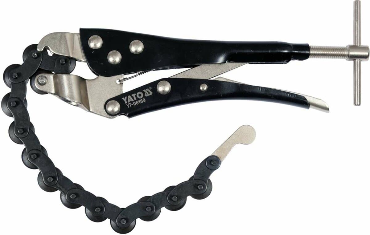 Різак ланцюговий, ручний YATO до вихлопних труб Ø= 18- 95 мм, товщина- 2,5 мм (сталь) [12/24]