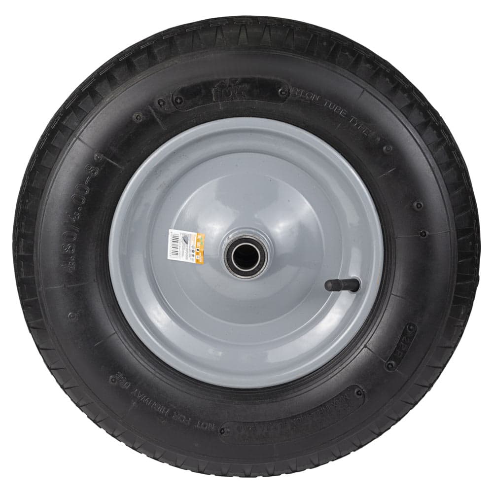 Колесо для тачки пневматичне 15" (4.00-8) 380×92мм вісь Ø16мм довжина 103мм FLORA (5057554)
