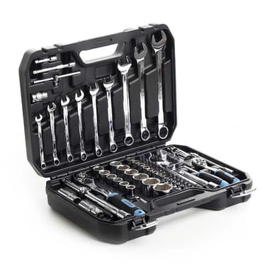 Набір насадок із гайковими ключами CrV 1⁄4, 1⁄2 (90Т) (82 шт.) APRO