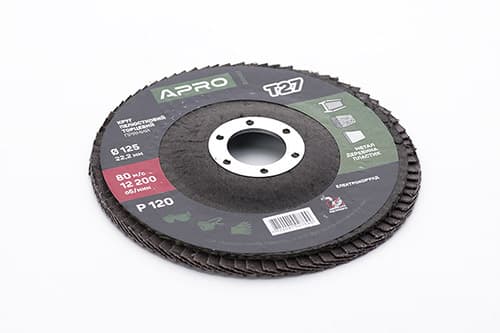 Коло пелюстково-торцеве Р120 пряме 125мм (Т27) (КПТ) APRO