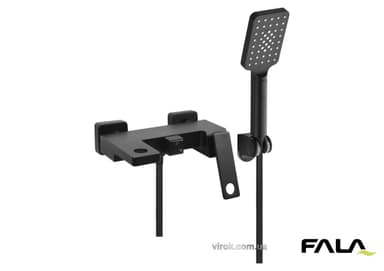 Змішувач душовий FALA для ванної "NOIR 1" з кульовим регулятором, латунний корпус(DW)