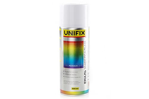 Емаль акрилова універсальна RAL 9010 Білий мат. 400мл UNIFIX