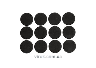 Протектор самоклеючий антиковзкий VOREL : 28мм, набір 12шт. (чорні) [60/720]