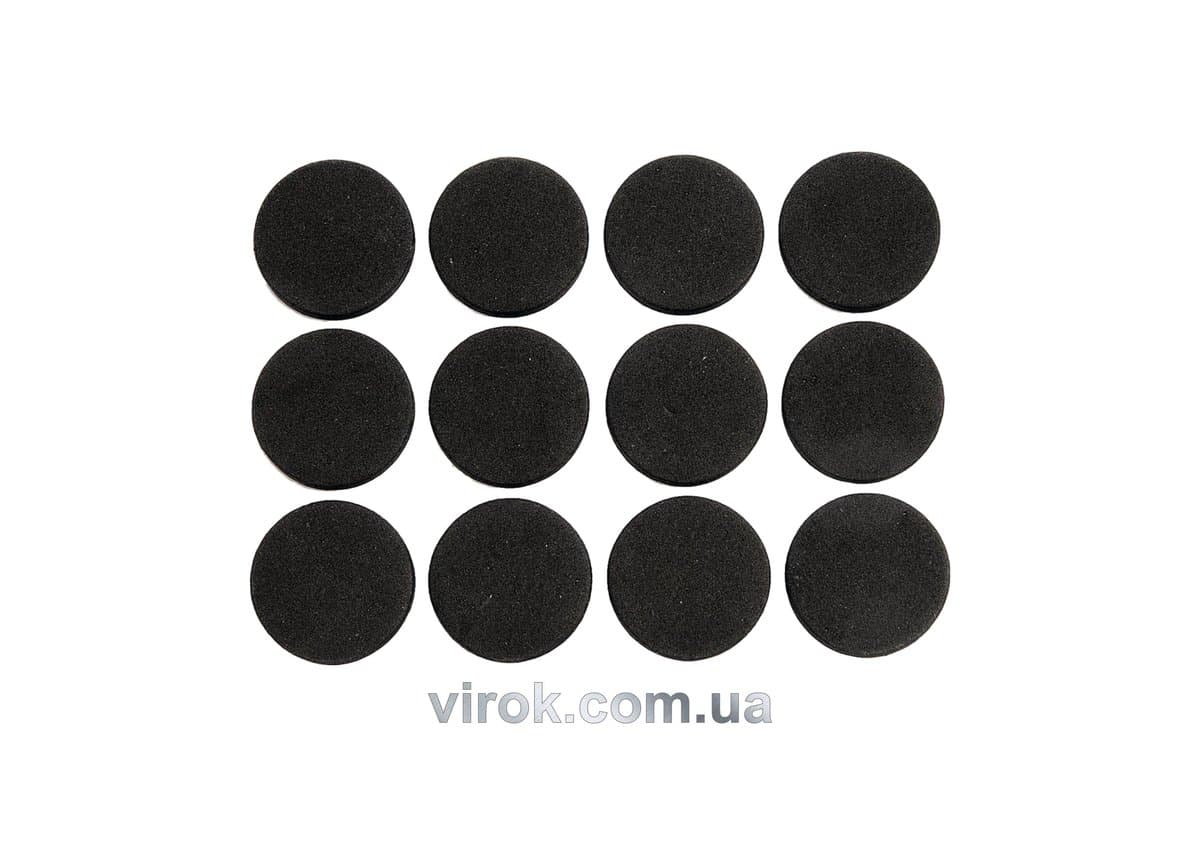 Протектор самоклеючий антиковзкий VOREL : 28мм, набір 12шт. (чорні) [60/720]