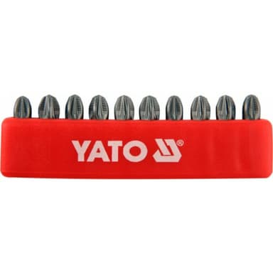 Набір насадок викруткових YATO : "Pozidriv" РZ3 x 25 мм. HEX 1/4" 10 шт. [25/200]