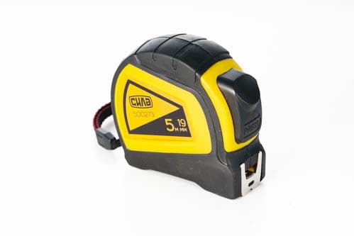 Рулетка обгумована 5м*19мм (автостоп, подвійний зачіп) СИЛА