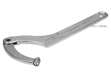 Ключ гаковий з носиком на шарн з округленим болтиком в діапаз. M=120-180мм YATO, Хр-Ван. L=470мм [5]