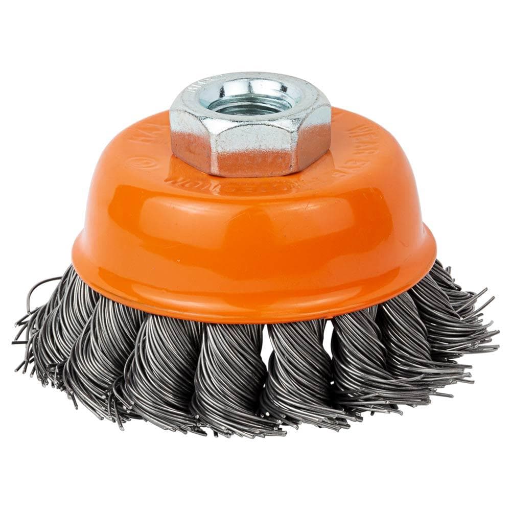 SIGMA Щітка для металу торцева (чашка) Ø 65 мм М14 × 2 мм (плет. дріт, сталь) Grad