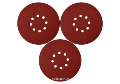 Круг шліфувальний з наждачн. паперу з липучкою YATO: Ø= 180 мм, Р180, до YT-82341, 3 шт [50/200]