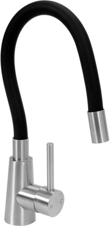 Змішувач води FALA "FLEXIBLE STEELY" для раковини з гнучкою чорною лійкою [10]