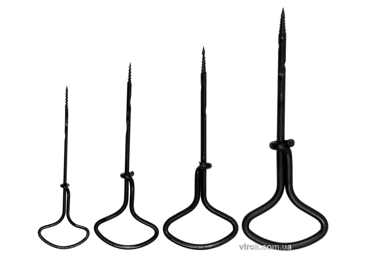 Бури ручні по дереву VOREL, Ø= 2, 3, 4, 5 мм, l= 100- 140 мм, 4 шт.(DW)