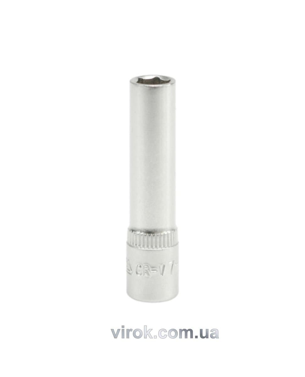 Головка торцева 6-гранна YATO : подовжена, квадрат 1/4", М= 7 мм, L= 50 мм [24/240/480]